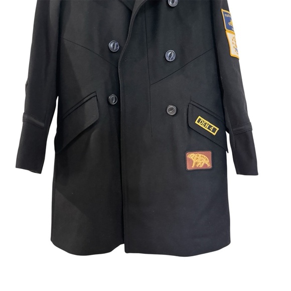 Coach wool Military Patch Naval Pea Coat NWOT - Picture 8 of 16